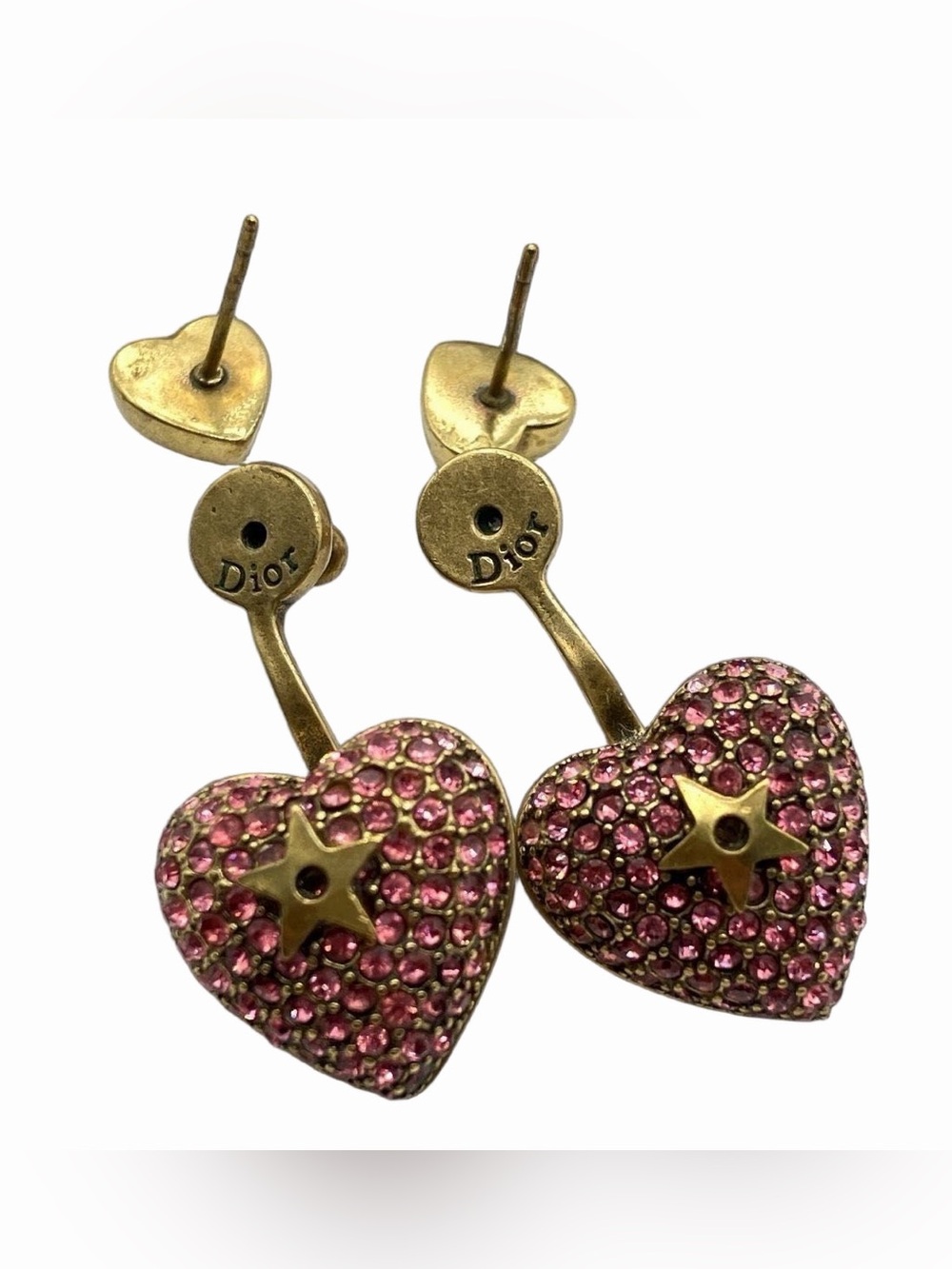 Dior Pink Heart Earrings